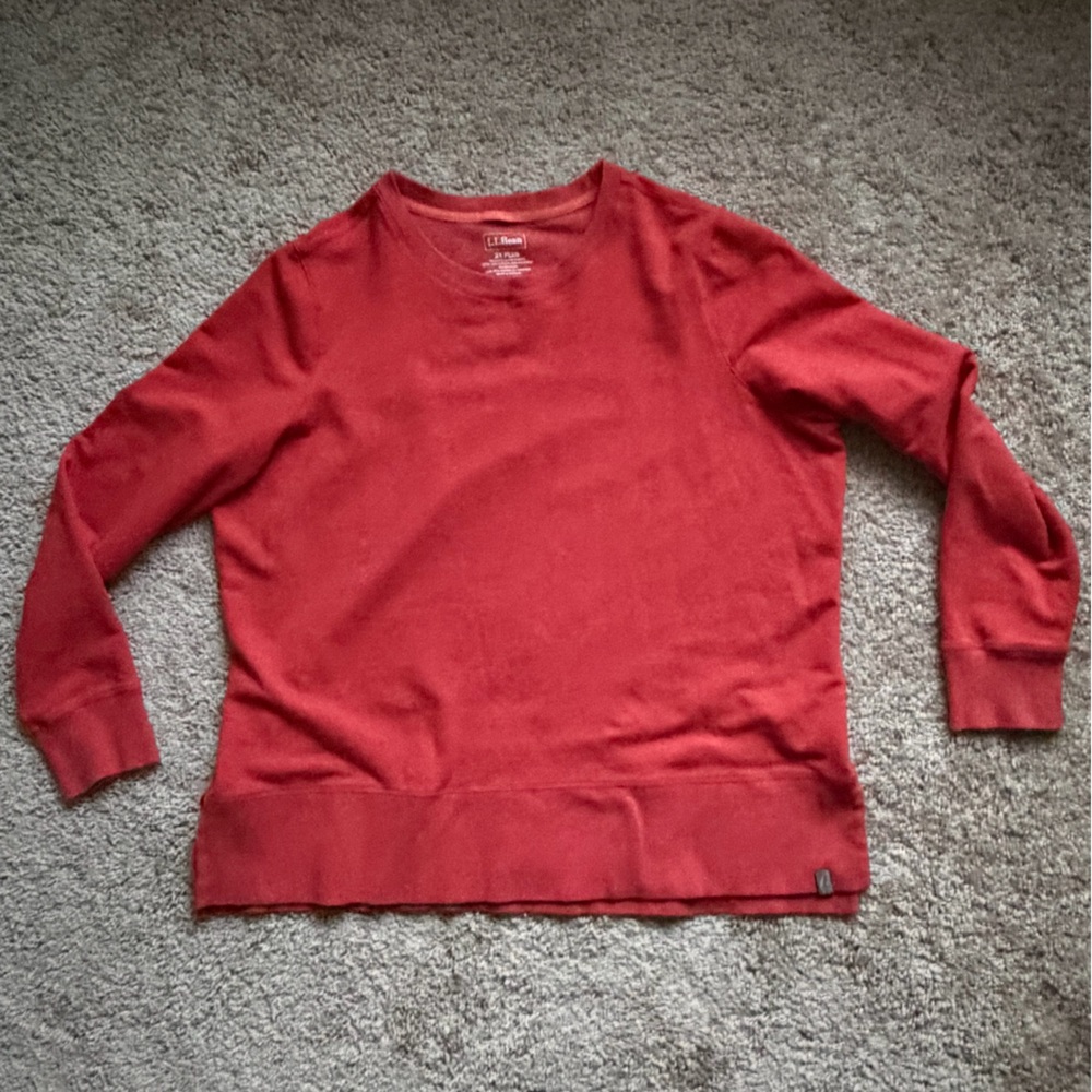Vintage L.L.Bean Athletic Red/Peach Crewneck Sweatshirt 2X